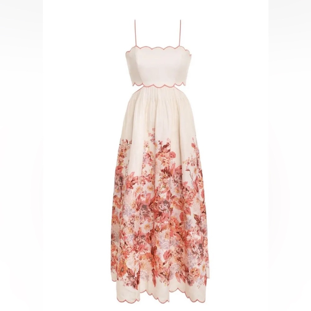 Zimmerman Devi Scallop Midi Dress - 0
